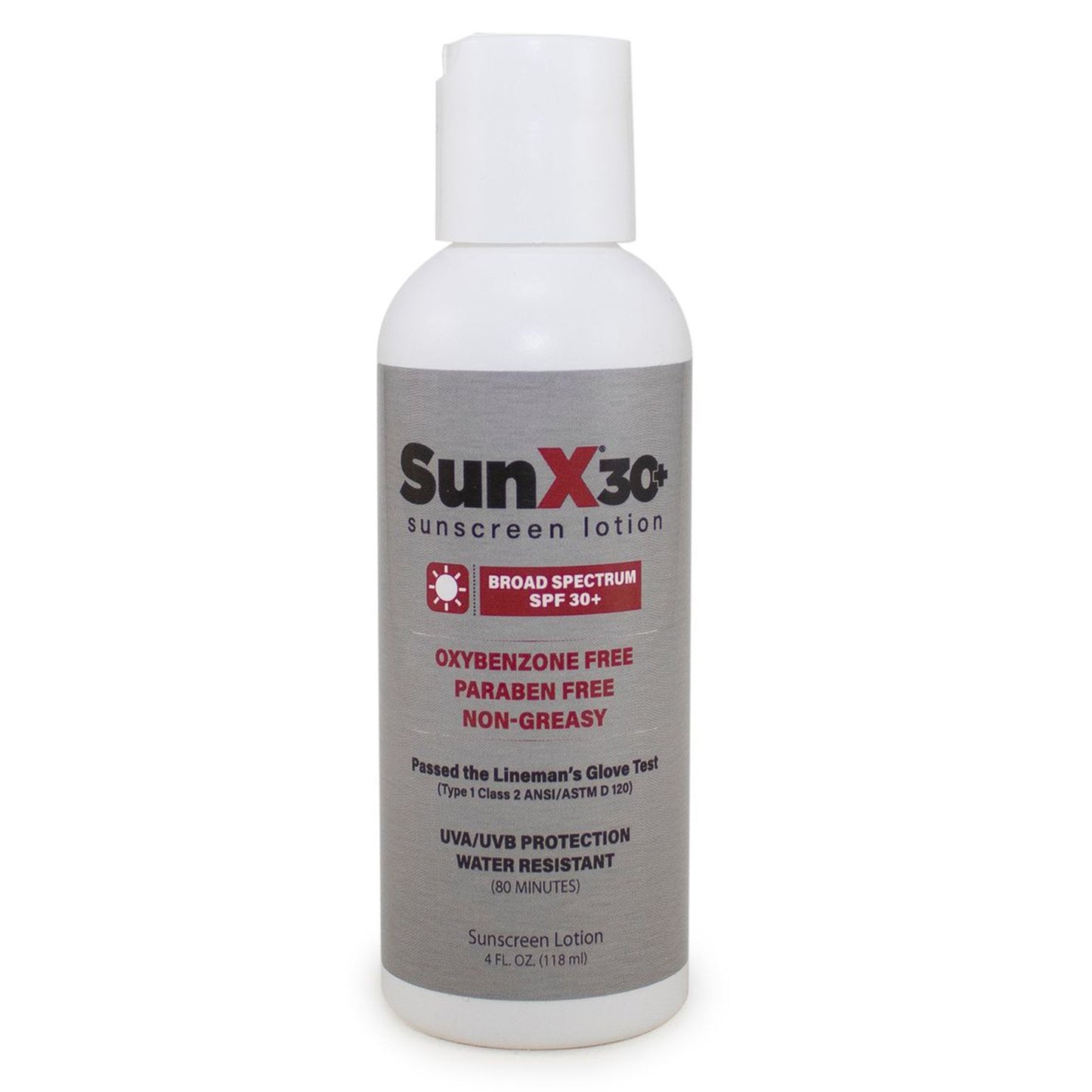 SunX SPF 30+ Sunscreen, 4-ounce Bottle