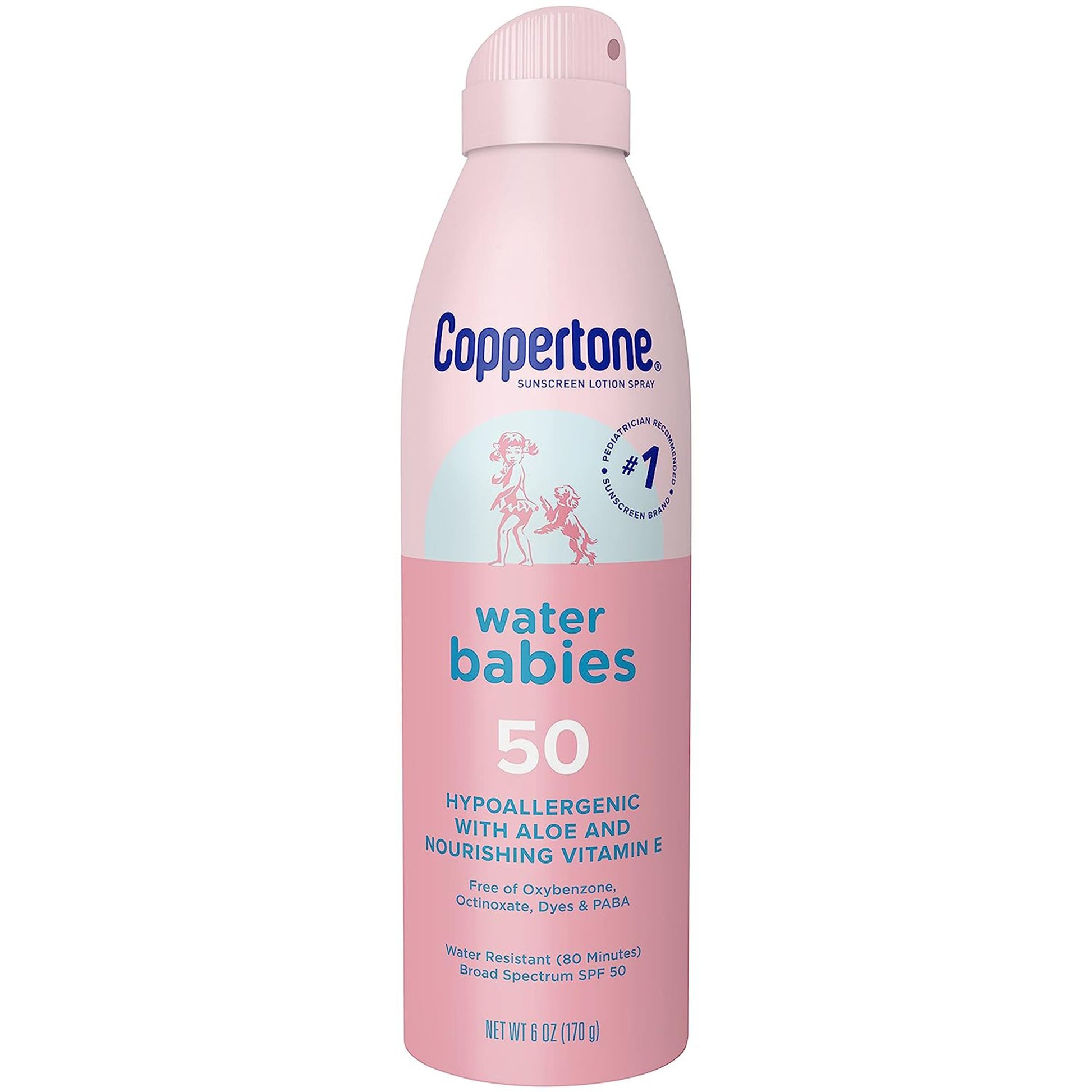 Coppertone Water Babies Sunscreen Spray, SPF 50