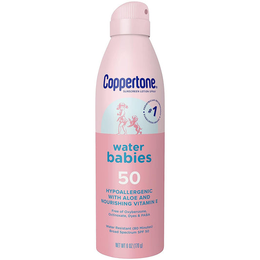 Coppertone Water Babies Sunscreen Spray, SPF 50