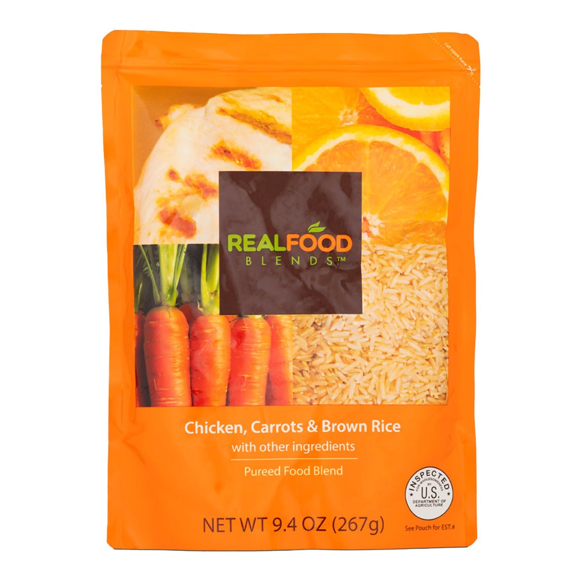 Real Food Blends™ Orange Chicken, Carrots & Brown Rice Puree for Tube ...