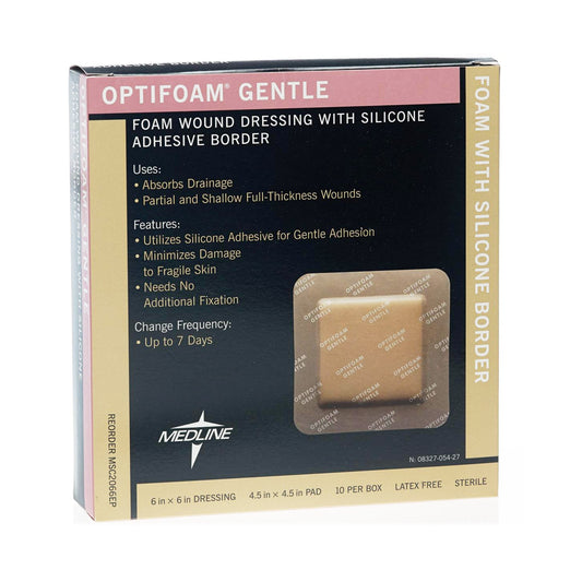 Optifoam Gentle Foam Dressing, 6 x 6 Inch