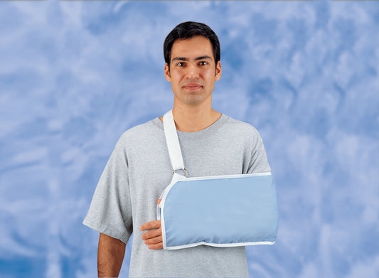 Arm Sling with Shoulder Pad DeRoyal D-Ring / Hook and Loop Strap Closure Child Size