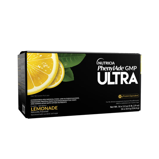 Oral Supplement PhenylAde GMP ULTRA Lemonade Flavor Powder 1.2 oz. / 33.4 Gram Individual Packet