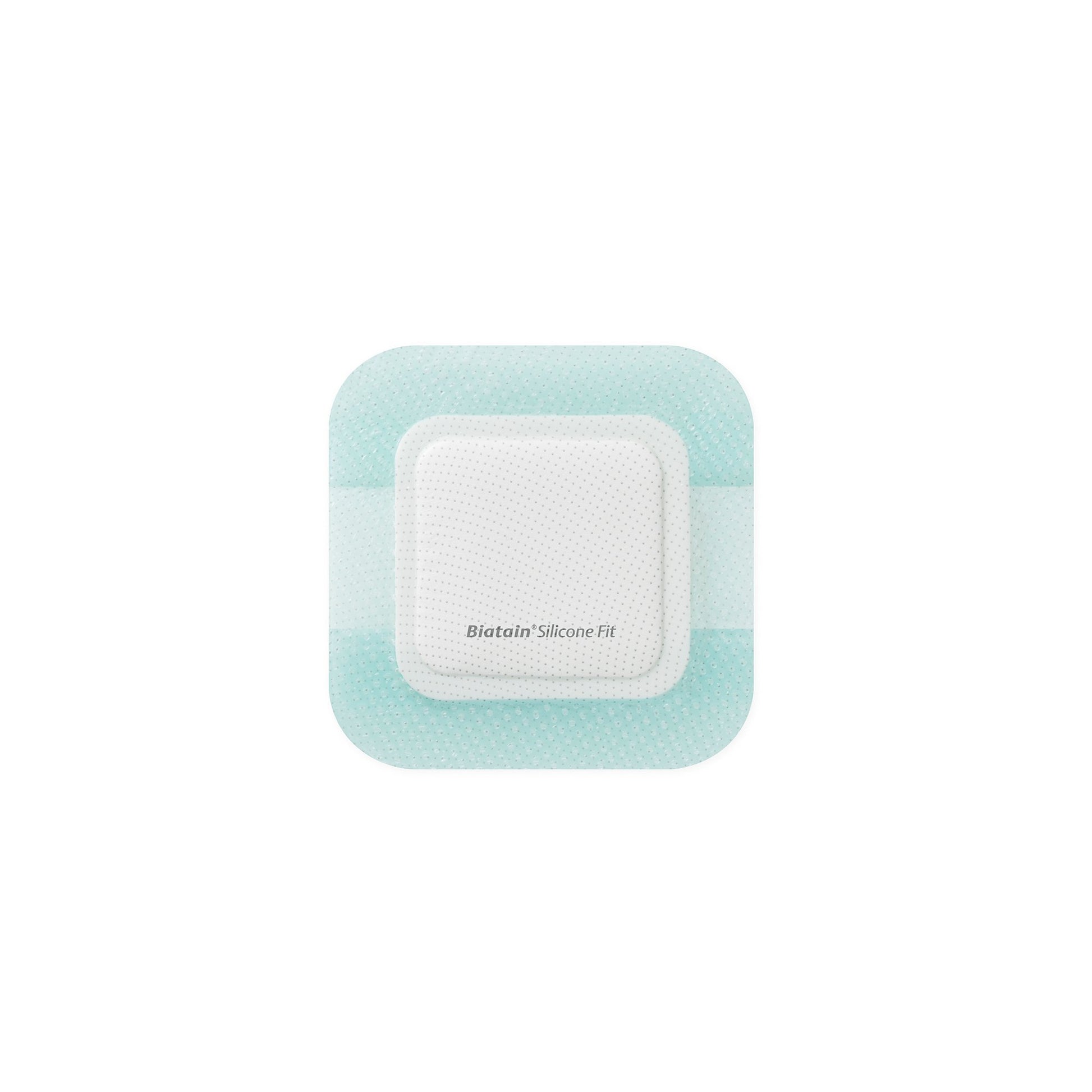 Silicone Foam Dressing Biatain Silicone Fit 5 X 5 Inch With Border Film Backing Silicone Adhesive Square Sterile