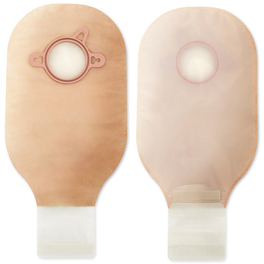 New Image™ 18003 Two-Piece Ultra Clear Ostomy Pouch, Pre-cut to Fit 57 mm, Red