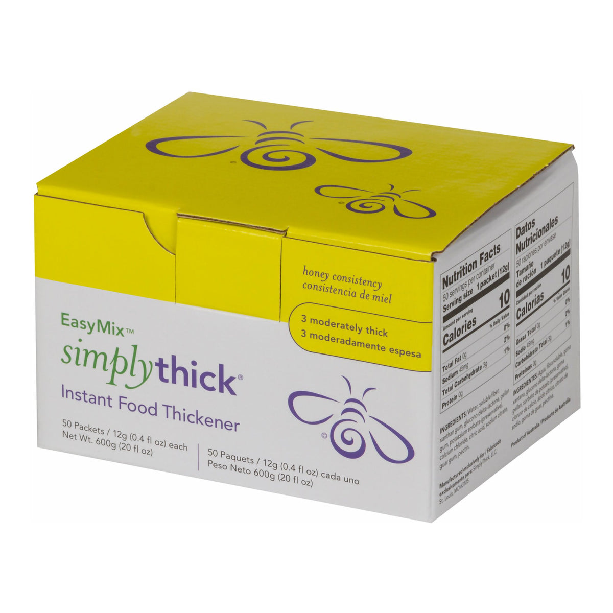 Food and Beverage Thickener SimplyThick Easy Mix 12 Gram Individual Pa ...