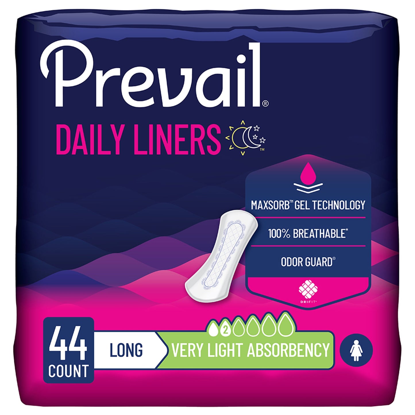 Prevail Daily Bladder Control Pad, Very Light, Long Length