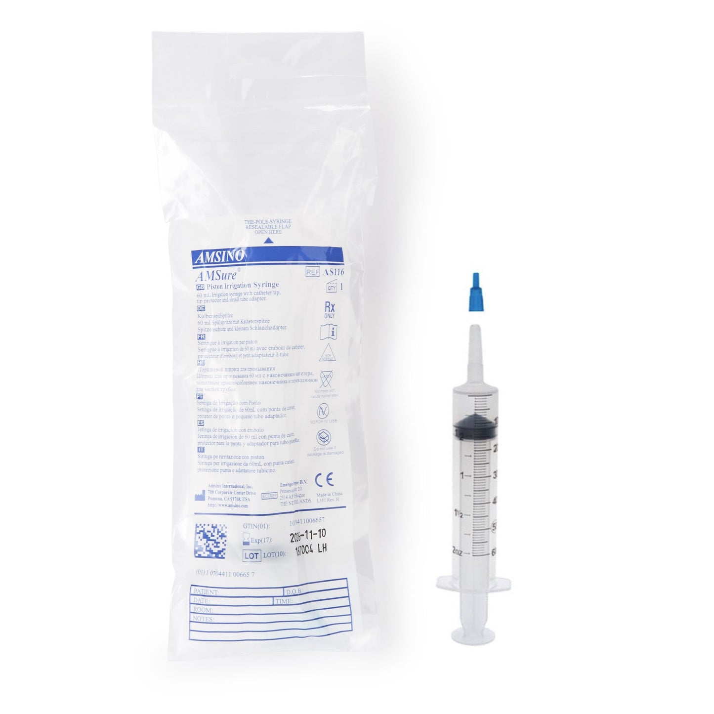 AMSure Pole Syringes Enteral Feeding / Irrigation Syringe