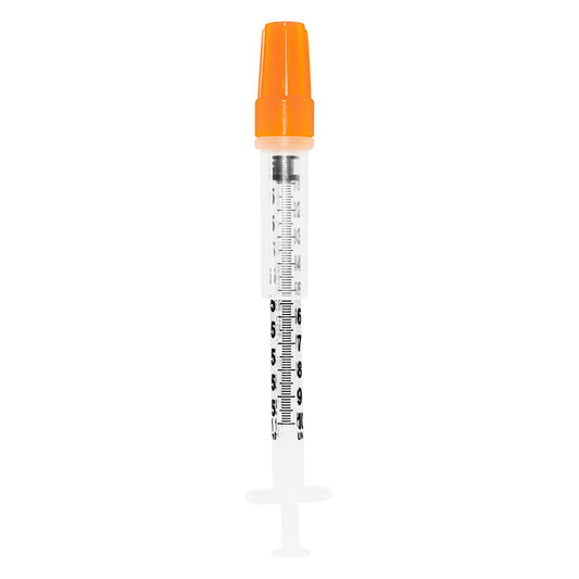 Sol-Guard™ Safety 1 mL Insulin Syringe with Needle, 1/2 Inch Length, 29 Gauge
