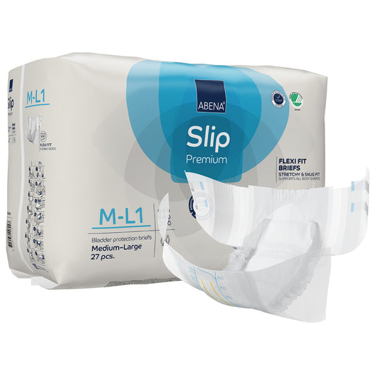 Abena Slip Premium Flexi Fit Incontinence Briefs, M-L1