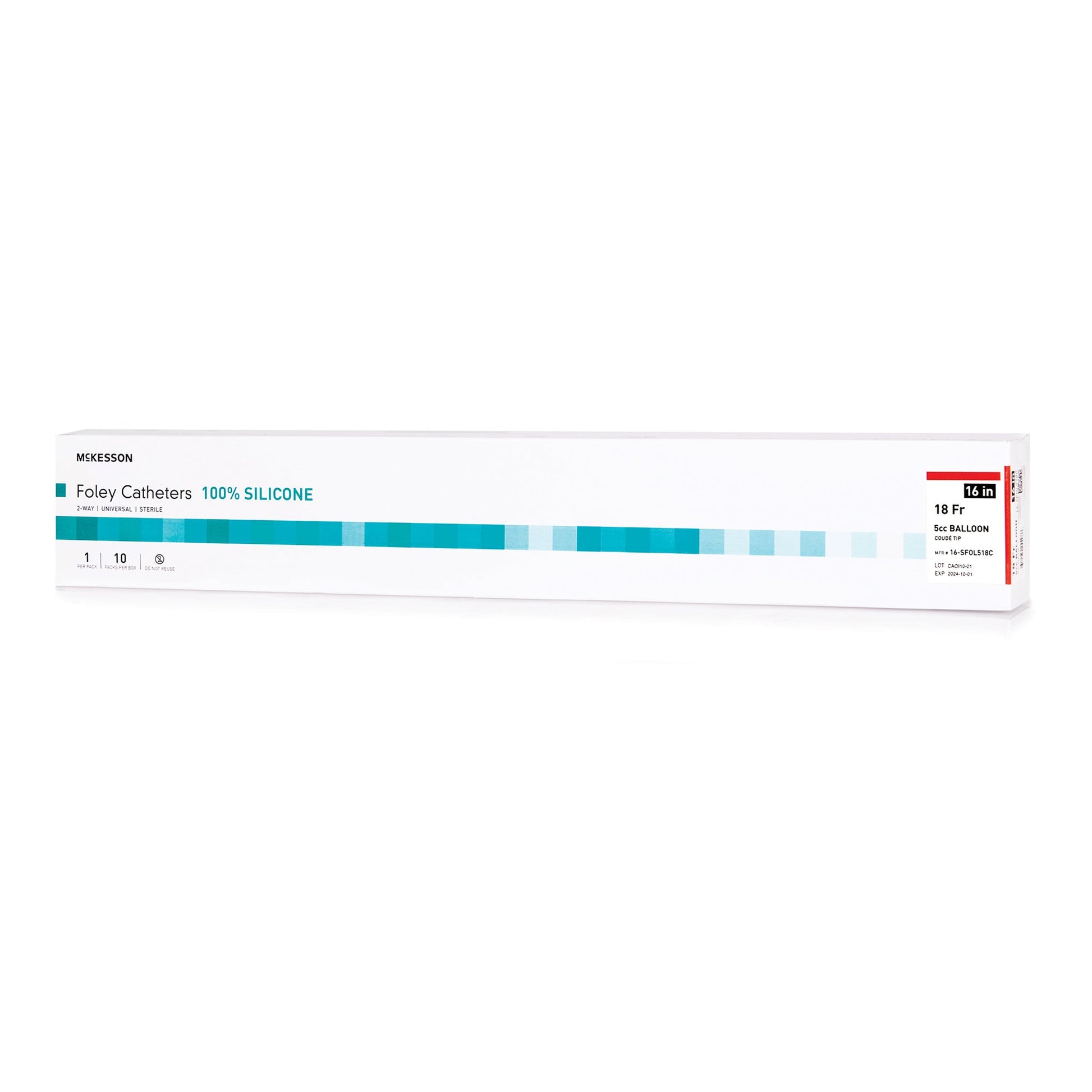 McKesson Silicone Foley Catheter, Coud Tip, 18 Fr.