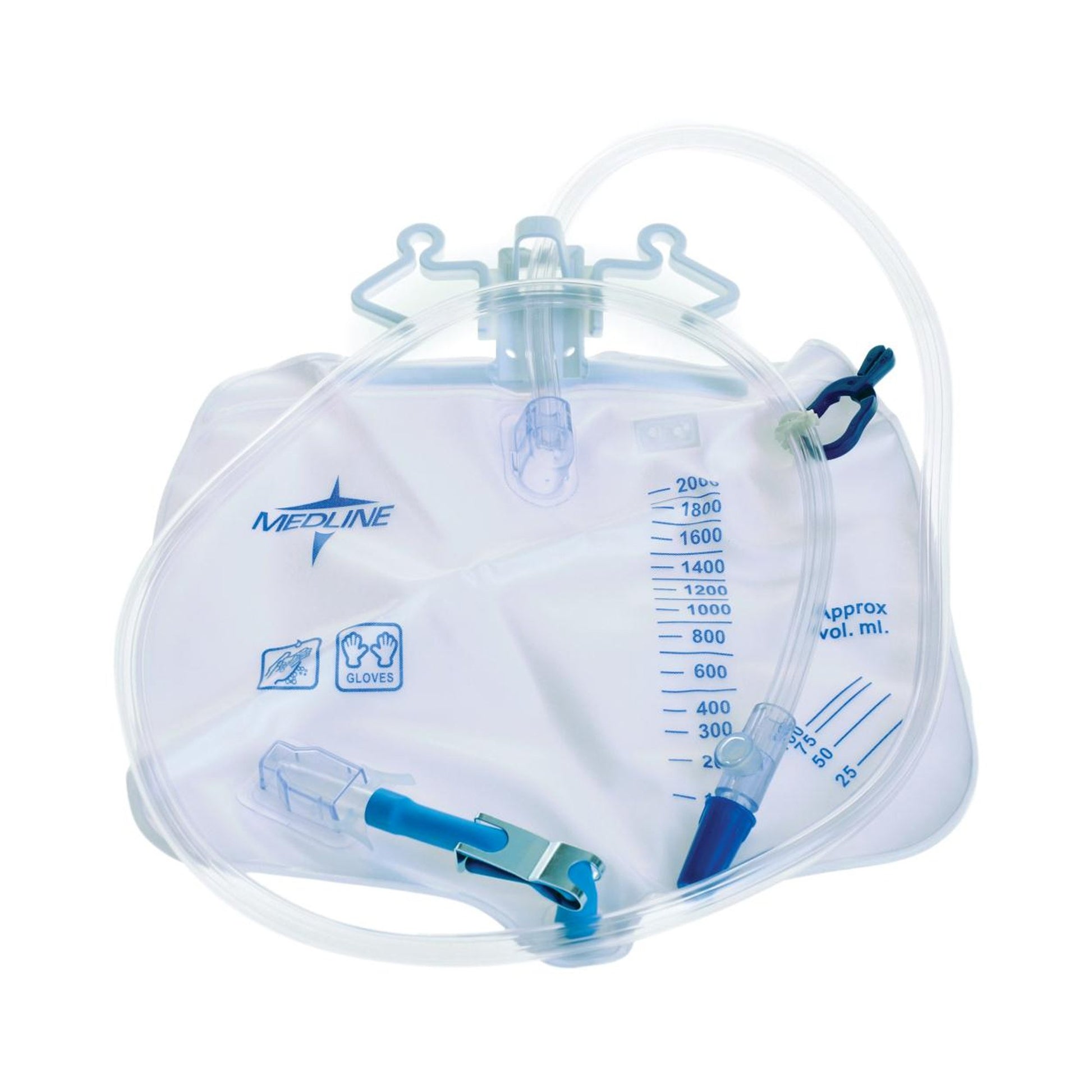 Medline Urinary Drain Bag With Metal Clamp