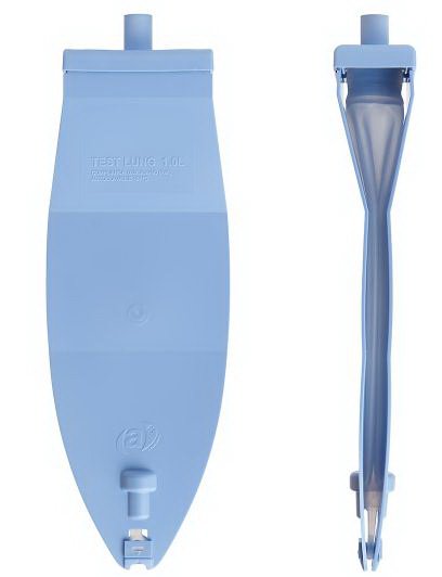 Ventilator Test Lungs Venti Plus For Ventilator Adult, 1 Liter, Silicone, 0 to 600 mL Volume, 43 X 100 X 300, 230 Gram Weight, 5 cm H2O/L/sec Resistance, 0.02 L/cm H2O Compliance