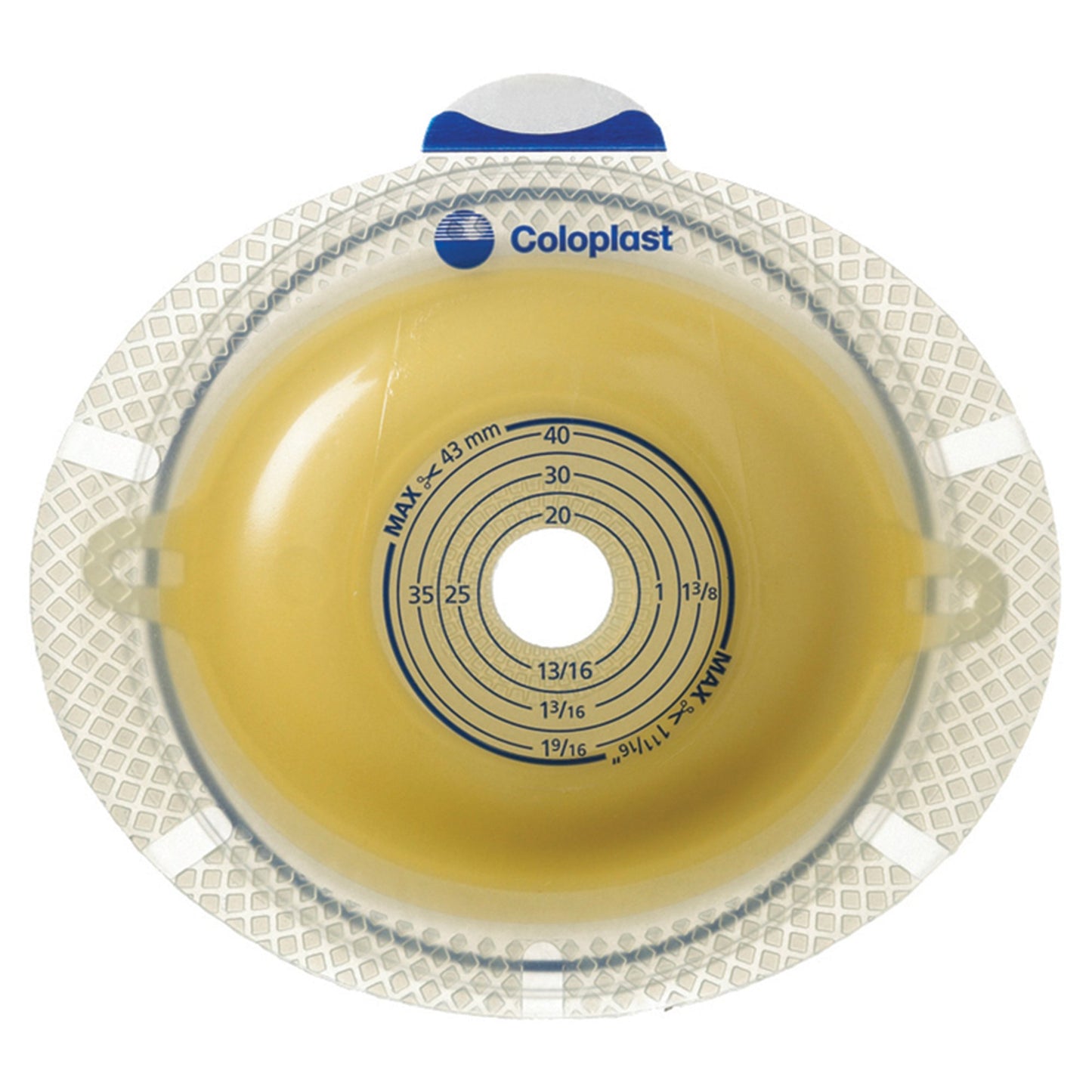 SenSura Flex Xpro Ostomy Barrier, Trim to fit 15 – 53 mm, Yellow Match