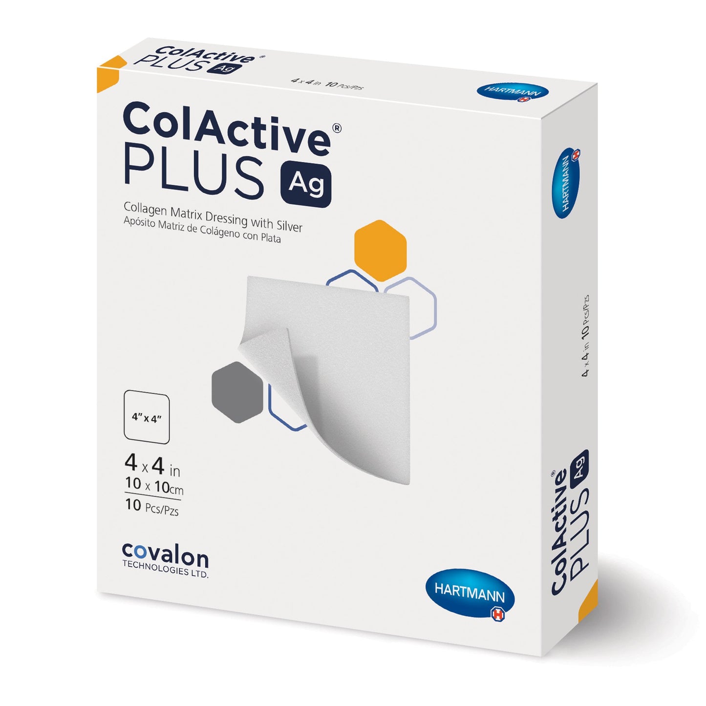 ColActive Plus Ag Collagen Dressing with Silver, 4 x 4 Inch