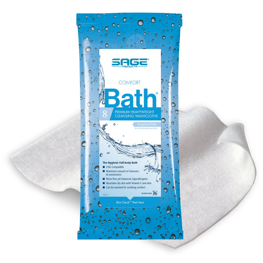 Comfort Bath Unscented Cleansing Rinse-Free Bath Wipe