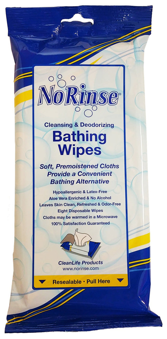 No Rinse Cleansing & Deodorizing Bath Wipes