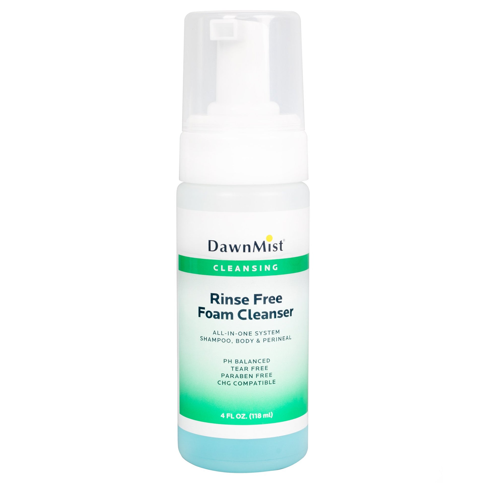 Rinse-Free Cleanser DawnMist Foaming 4 oz. Pump Bottle Scented