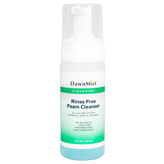 Rinse-Free Cleanser DawnMist Foaming 4 oz. Pump Bottle Scented