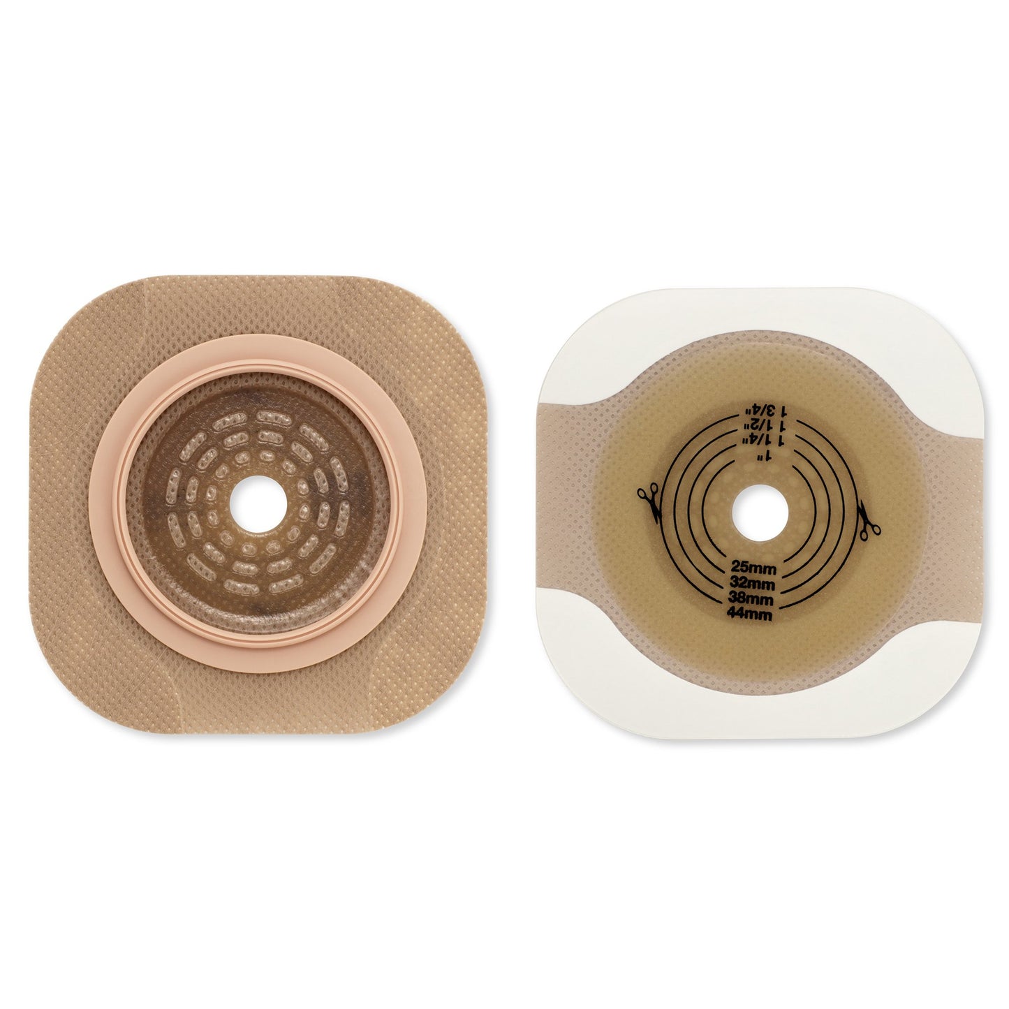New Image™ Flat CeraPlus™ Ostomy Barrier with Tape Borders, 57 mm Flange, 35 mm