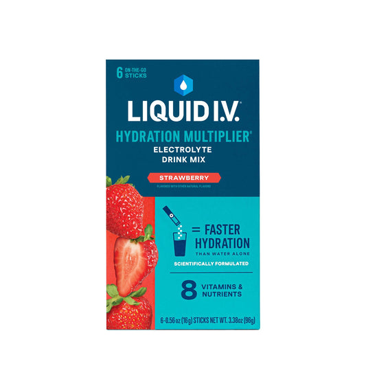 Oral Electrolyte Solution Liquid I.V. Hydration Multiplier Strawberry Flavor 0.56 oz.