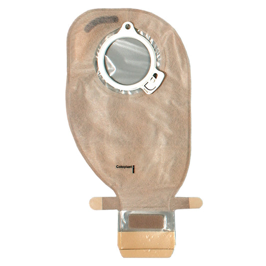 Assura Original Two-Piece Transparent Colostomy Pouch, 60 mm Flange, Blue Match