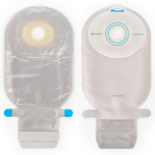 SenSura Mio Flat 1-Piece Transparent Ostomy Pouch, 38mm Stoma