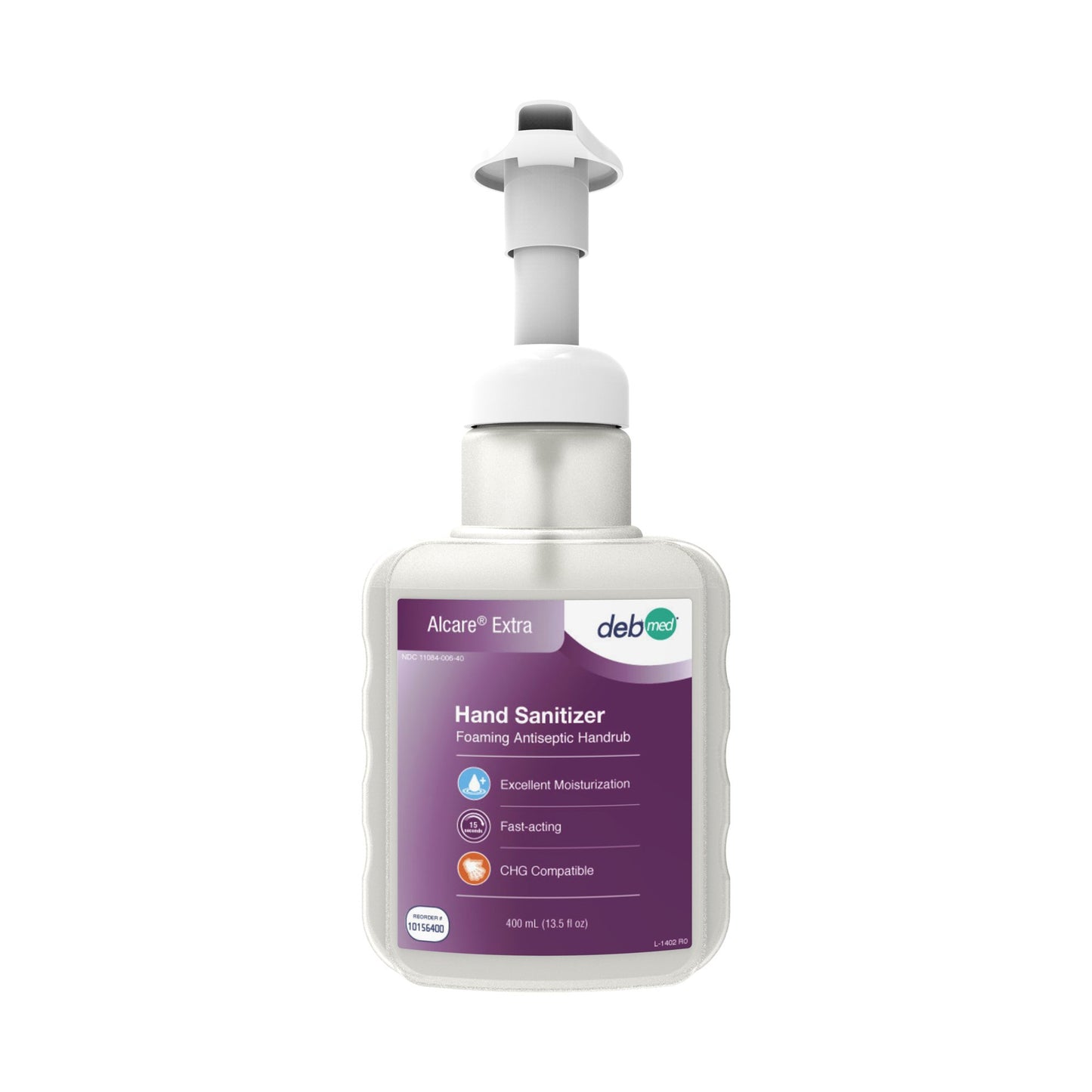 Alcare Extra Foaming Antiseptic Handrub Hand Sanitizer, 400 mL Pump Bottle