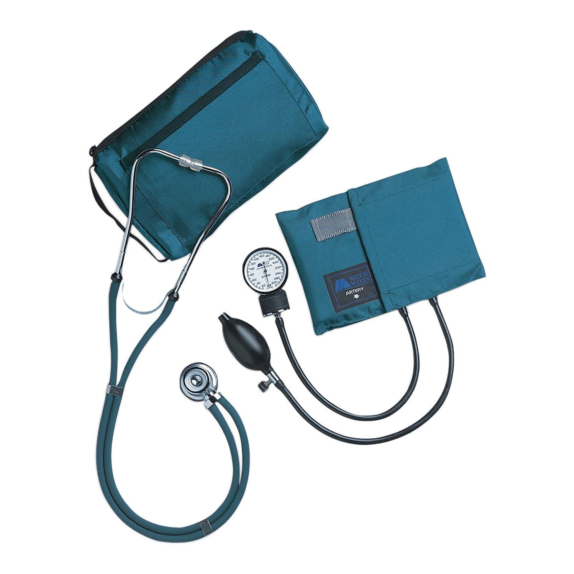 Mabis Match Mates Manual Aneroid / Stethoscope Set, Teal