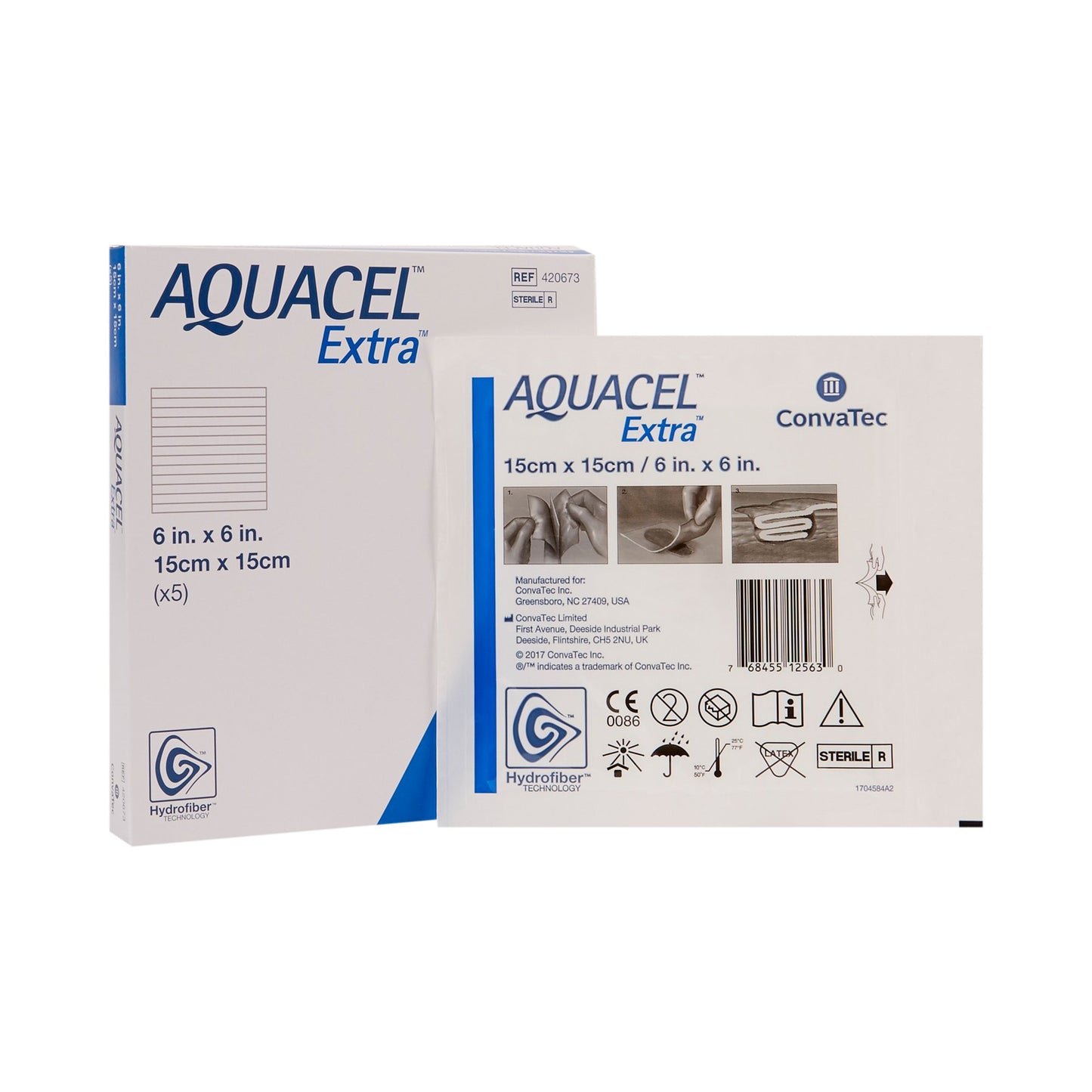 Aquacel Extra™ Gelling Fiber Wound Dressing, 6 x 6 Inch