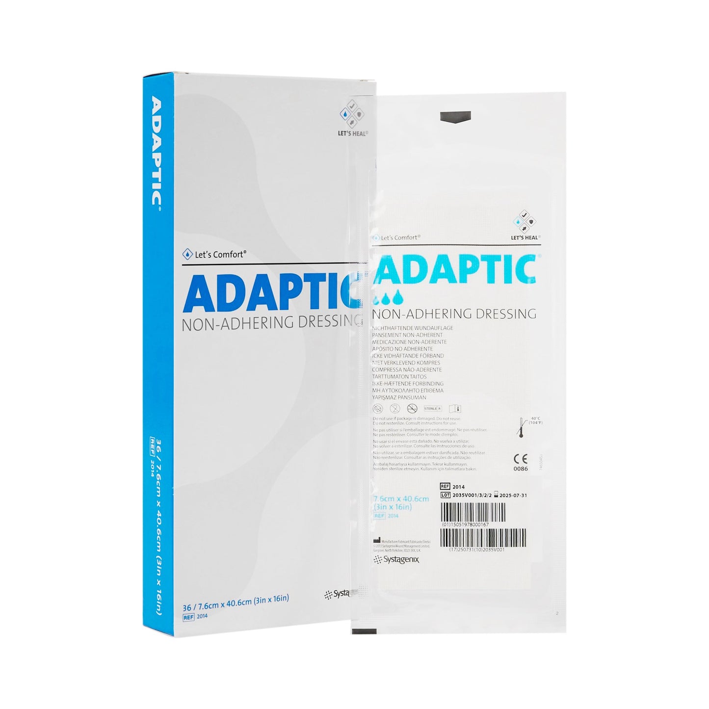 Adaptic™ Petrolatum Impregnated Dressing, 3 x 16 Inch