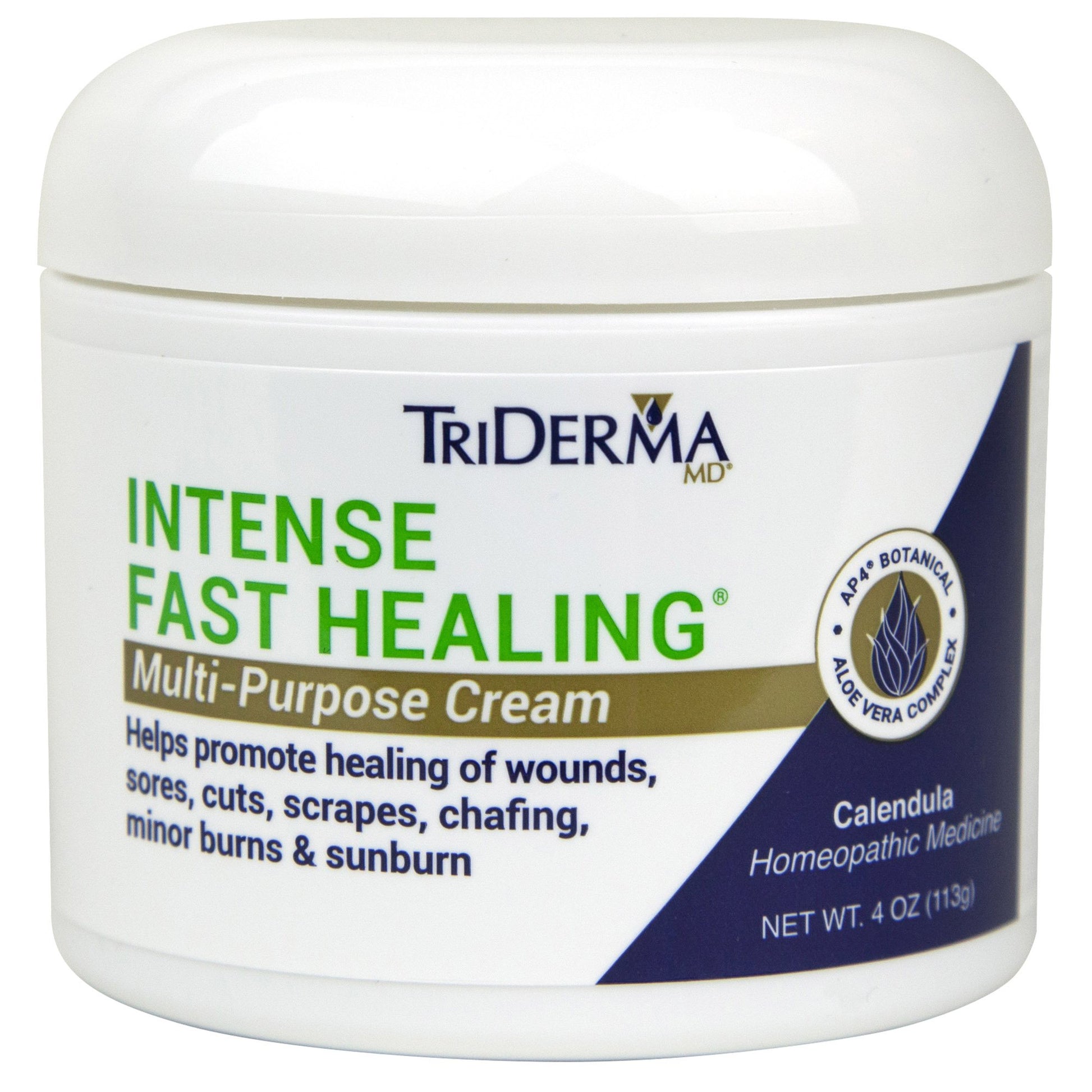 TriDerma MD Intense Fast Healing Moisturizer, 4-ounce Jar, Unscented