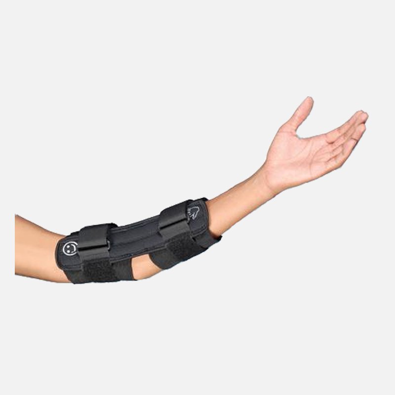 Elbow Brace Long Hook and Loop Closure Black