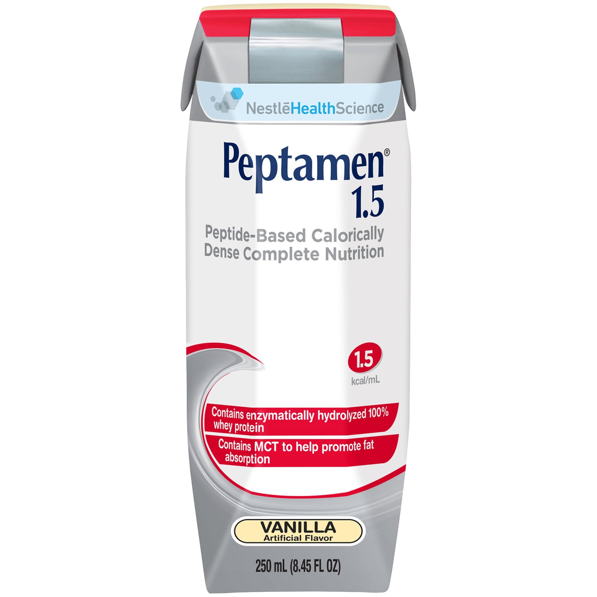 Peptamen 1.5 Vanilla Peptide-Based Calorically Dense Complete Nutrition, 250 mL