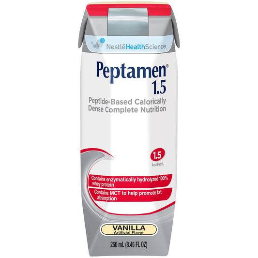 Peptamen 1.5 Vanilla Peptide-Based Calorically Dense Complete Nutrition, 250 mL