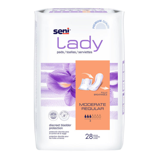 Seni Lady Moderate Absorbency Bladder Control Pads, Regular