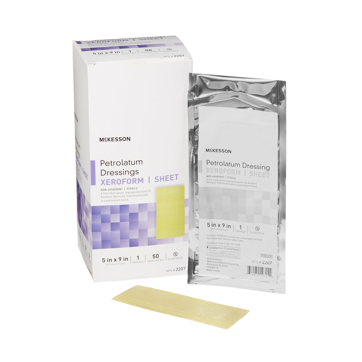 McKesson Xeroform Petrolatum Impregnated Dressing, 5 x 9 Inch