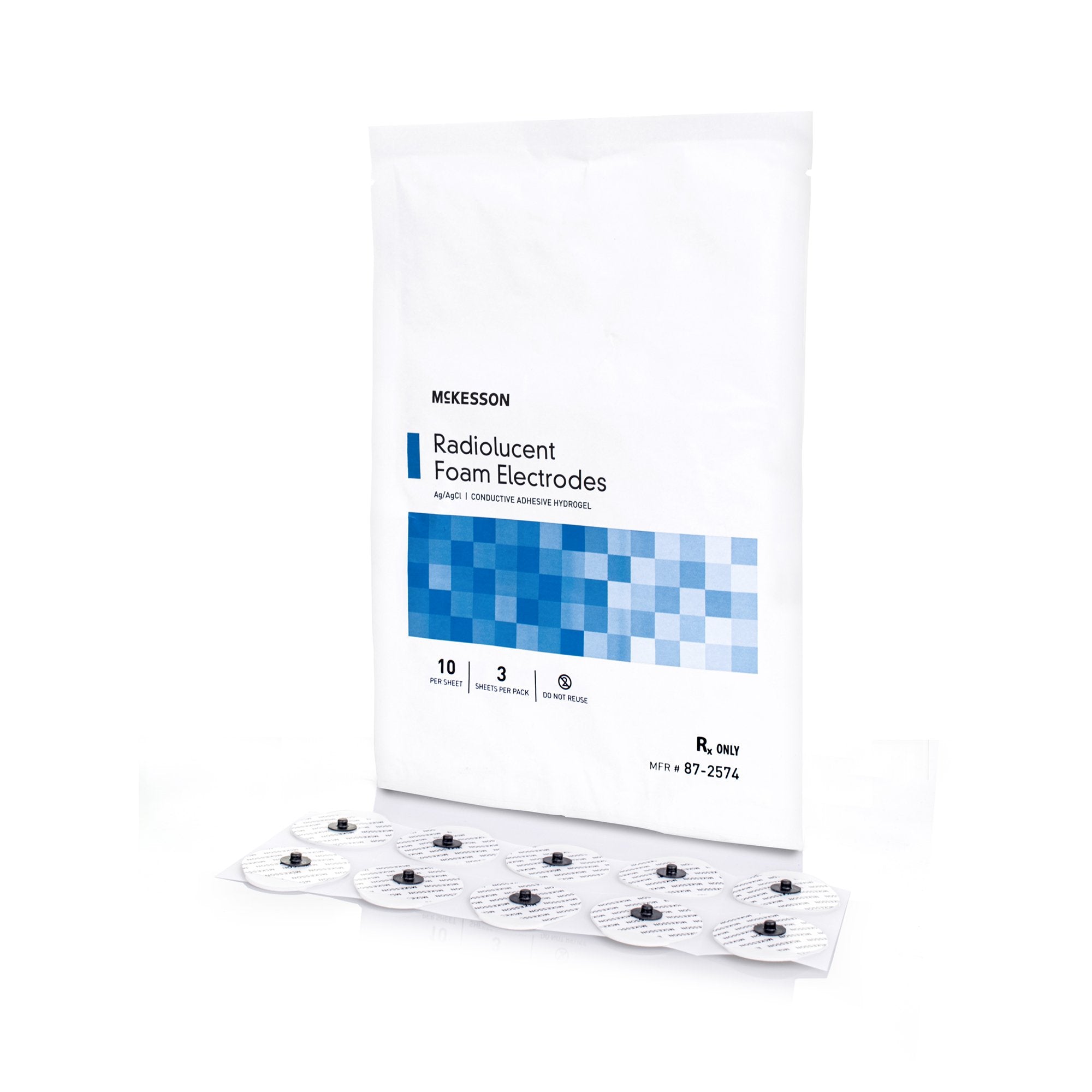 ECG Monitoring Electrode McKesson Snap Connector Conductive Adhesive G ...