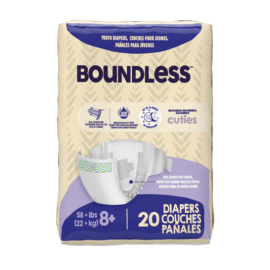 Boundless™ Youth Diapers, Size 8