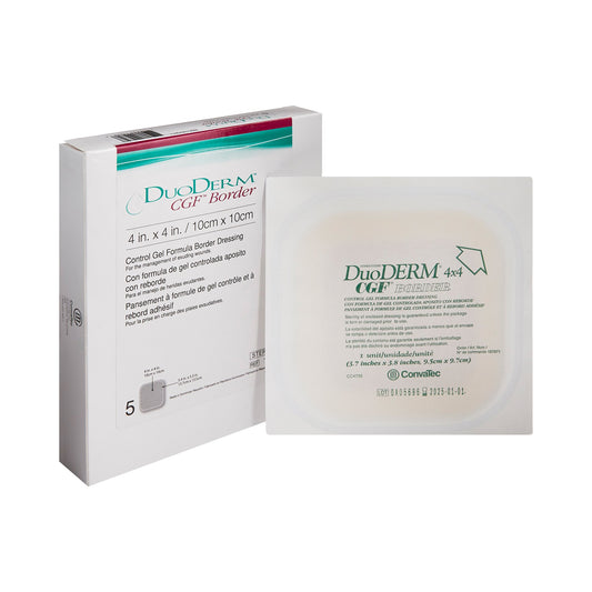 DuoDerm CGF Border Hydrocolloid Dressing, 4 x 4 Inch