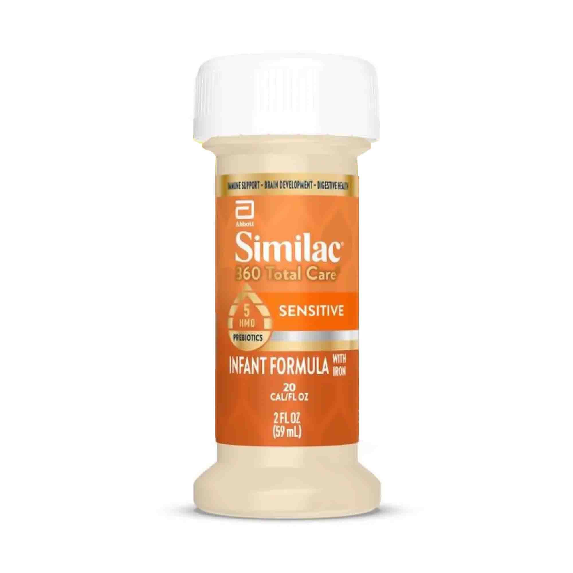 Infant Formula Similac 360 Total Care Sensitive Unflavored 2 oz. Bottl ...