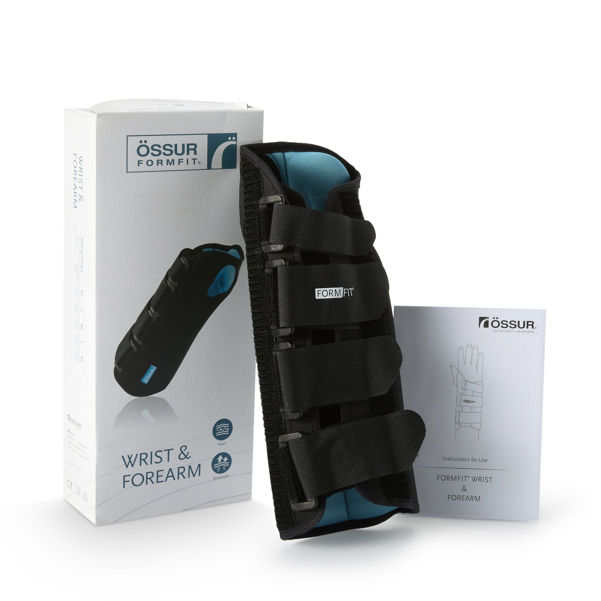 Wrist / Forearm Brace Ossur Formfit Aluminum / Cotton / Polyester Right Hand Black Medium