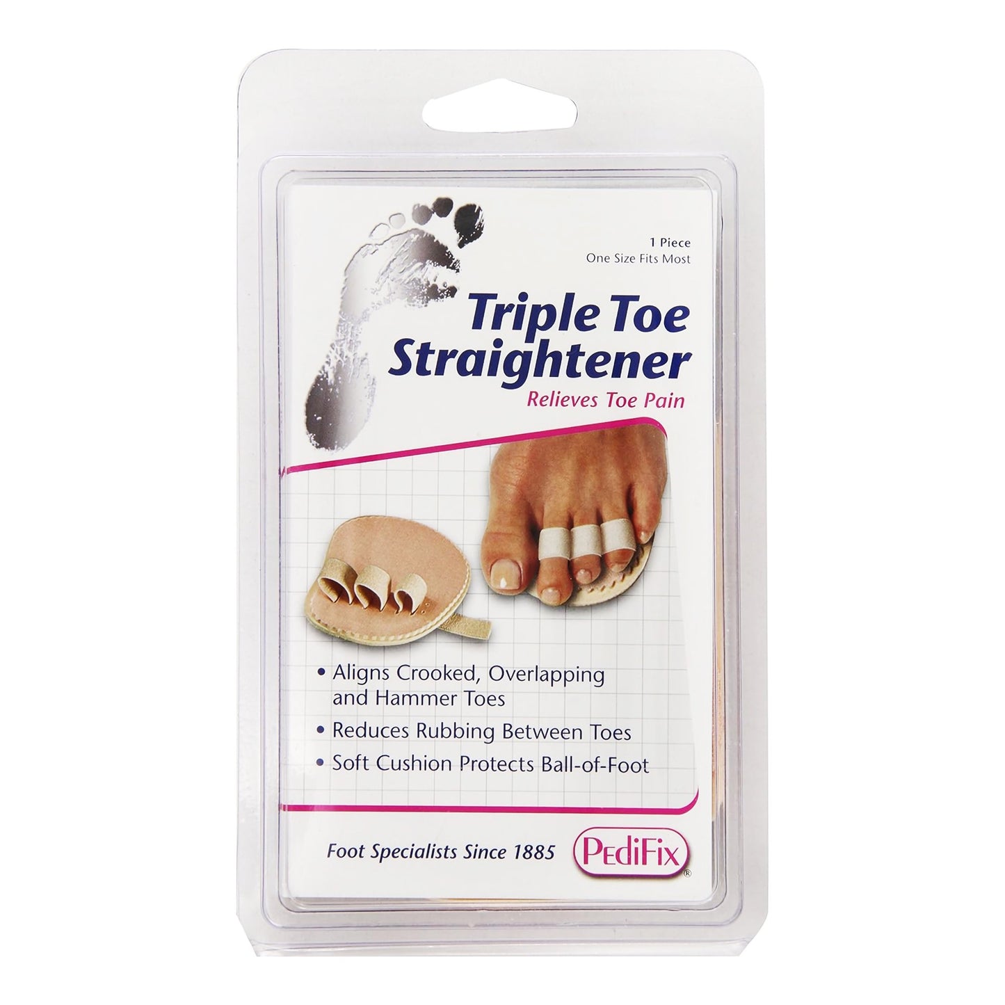 Triple Toe Straightener PediFix One Size Fits Most Pull-On Right Foot