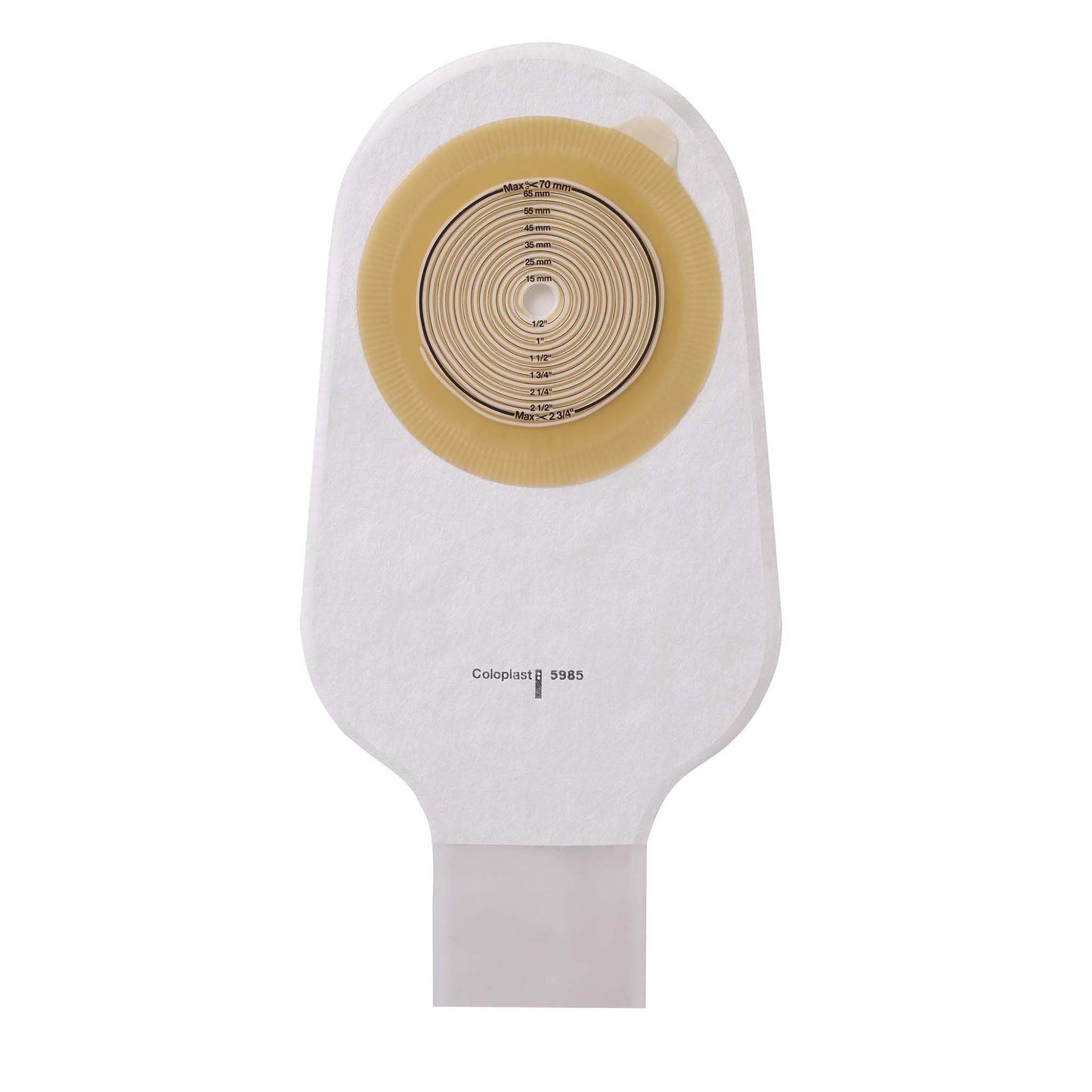 Assura One-Piece Opaque Colostomy Pouch, Cut to Fit Stomas 10 – 55mm