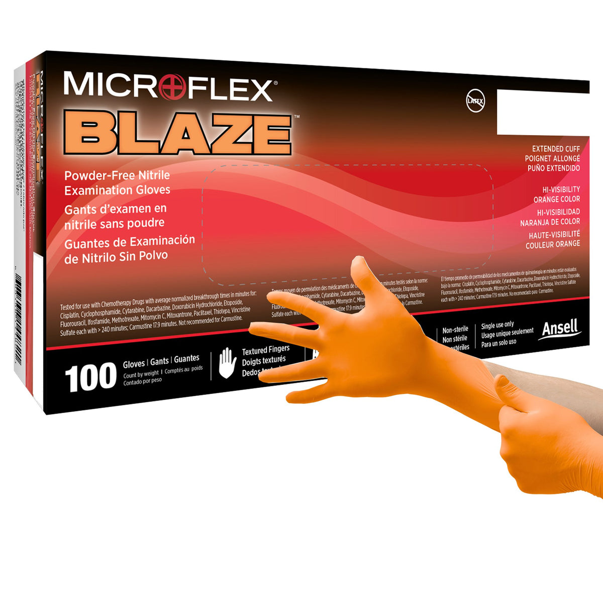Microflex Blaze Nitrile Exam Glove, Extra Large, Orange – SurfMed