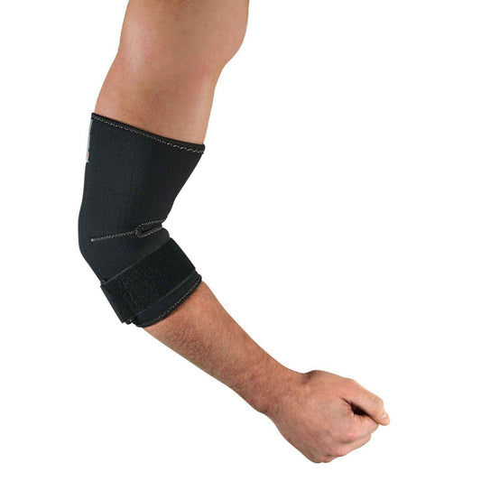 Elbow Sleeve ProFlex 655 Medium Pull-On / Hook and Loop Strap Low Profile Left or Right Elbow 10 to 11 Inch Elbow Circumference Black