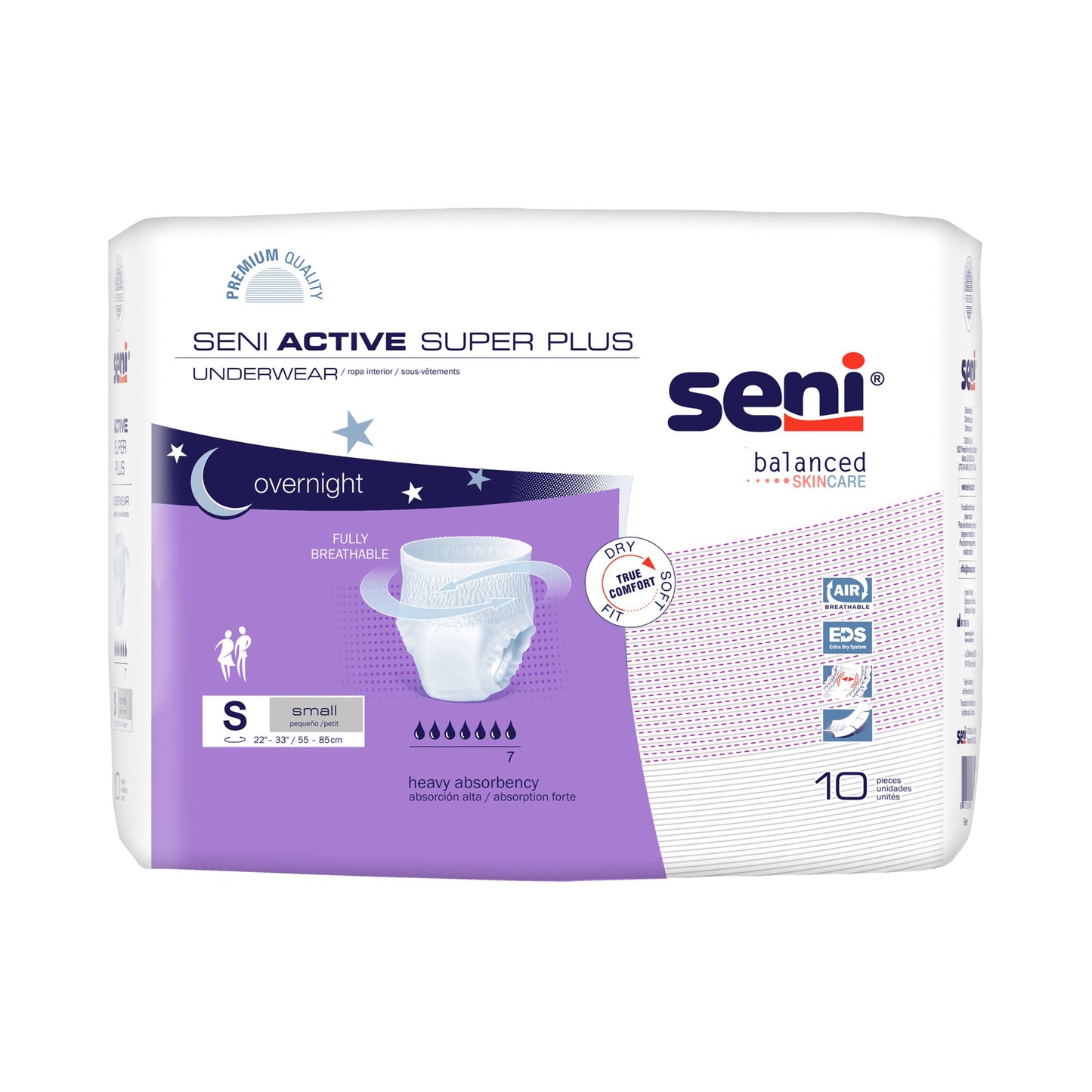 Seni Active Super Plus Overnight Heavy Absorbent Underwear, Small