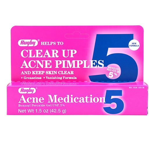 Rugby Clear Up Acne Pimples, 5% Benzoyl Peroxide, 1.5-ounce tube