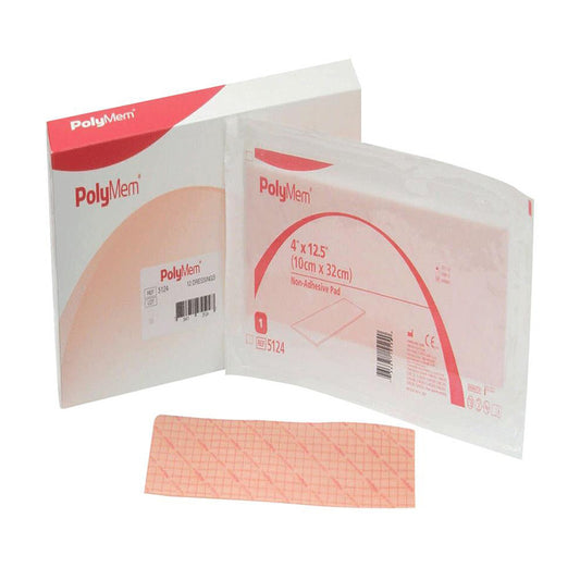 PolyMem Nonadhesive without Border Foam Dressing, 4 x 12.5 Inch