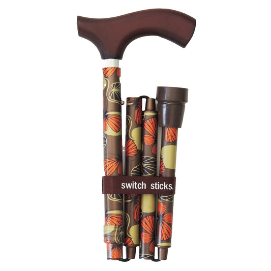 Switch Sticks Folding Cane, Mimi Print, 32 to 37 Inch Height